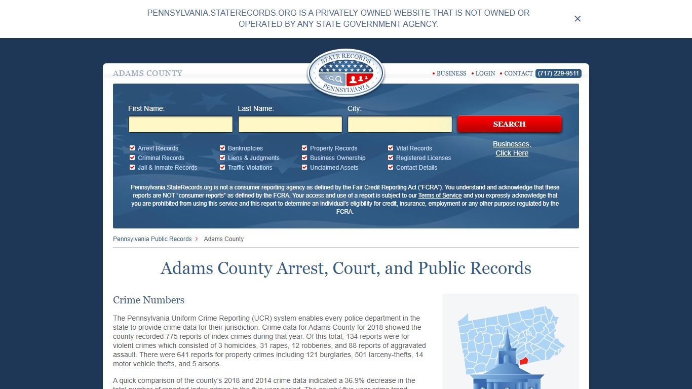 Adams County Arrest, Court, and Public Records
